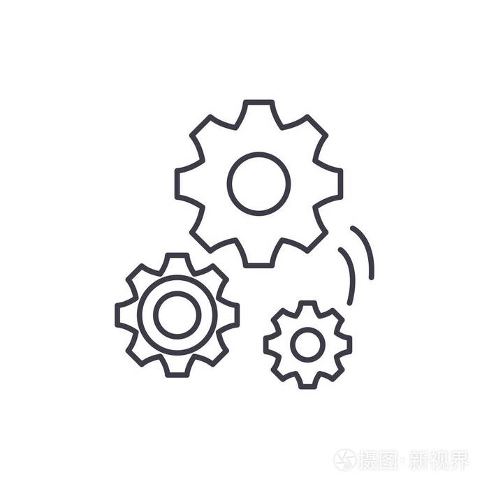 机械工程向量线性例证, 标志