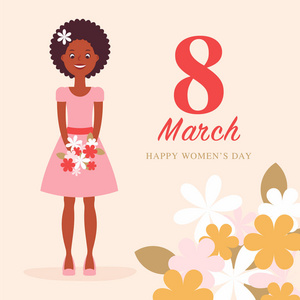 s Day March 8. Flat design