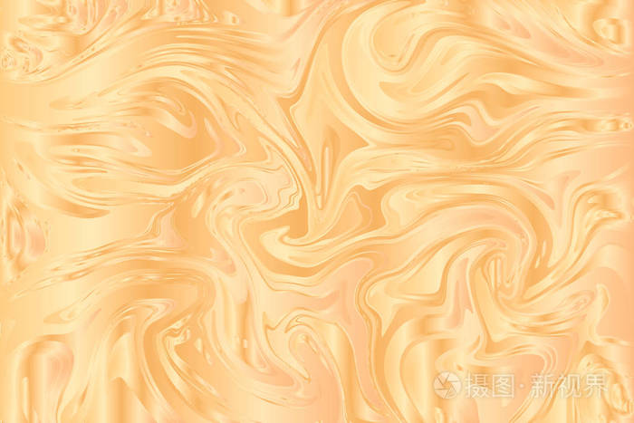 手绘墨迹大理石纹理的向量例证.黑色和金色设计模板的