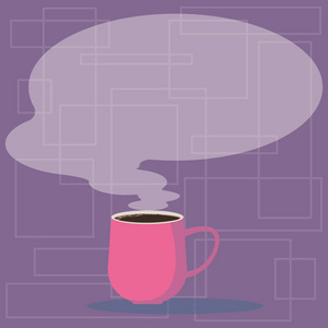 设计业务空副本空间文本广告网站推广隔离横幅模板杯杯热咖啡与空白颜色语音泡泡作为蒸汽图标