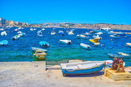 s Bay in Bugibba, Malta