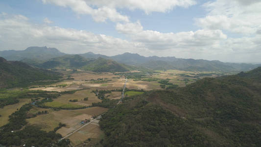 山谷与农田在菲律宾