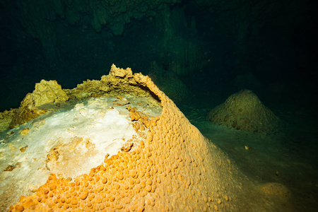 墨西哥海底洞穴水下图像图片