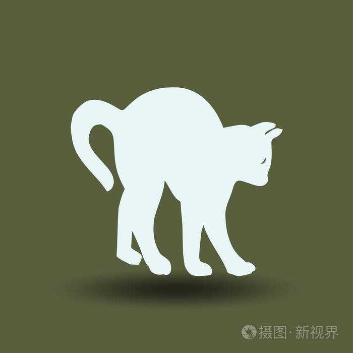 猫的轮廓矢量图