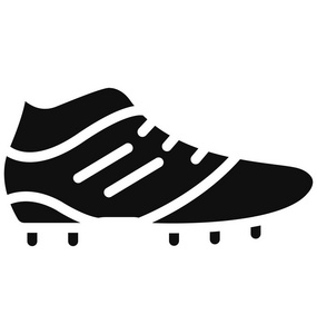 鞋，足球孤立矢量图标，可以很容易地修改或编辑