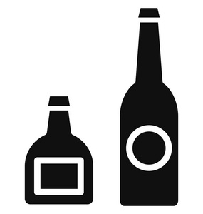 酒精，饮料隔离矢量图标，可以很容易地修改或编辑