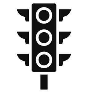 信号灯，交通灯隔离矢量图标，可以很容易地修改或编辑