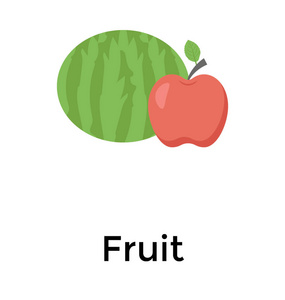 有机水果平面图标