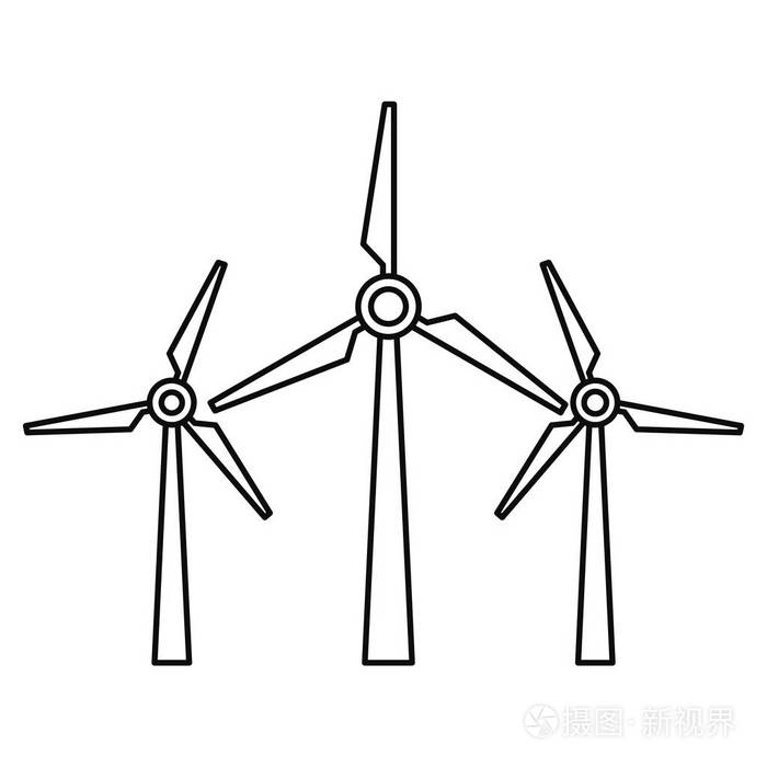 风能图标, 轮廓样式