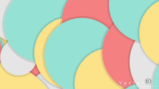 简单多彩的圆圈背景设计矢量eps10