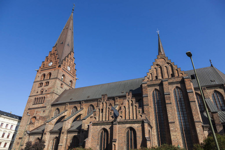 马尔默的圣佩里大教堂。马尔默，斯堪尼亚，瑞典。