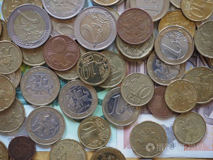 立陶宛发行的不同面额欧元硬币
