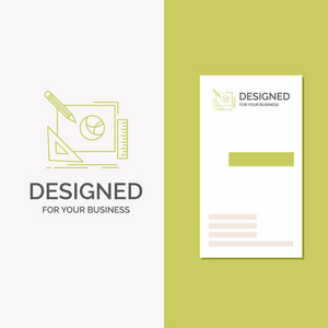 商务Logo为logo，设计，创意，理念，设计流程..垂直绿色业务访问卡模板。创意背景矢量插图