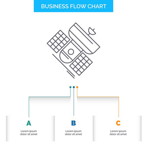 广播广播通信卫星电信业务流程图设计3个步骤。表示背景模板位置的行图标