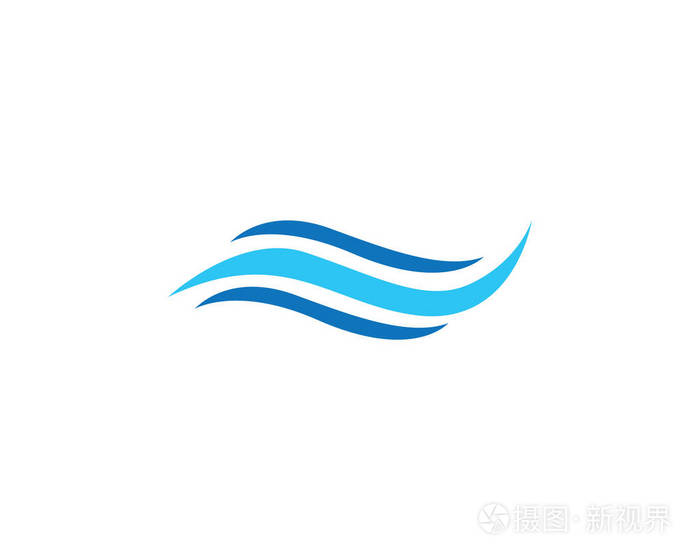 波浪水标志海滩