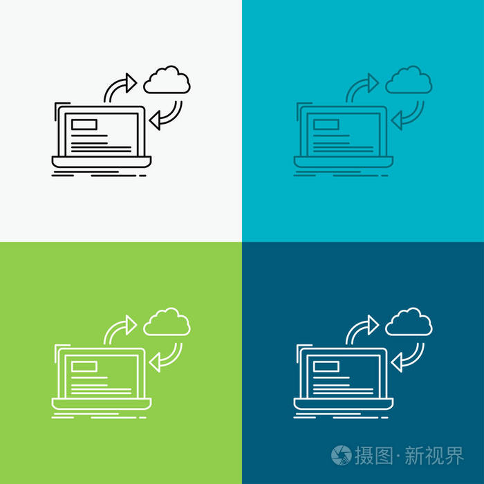 为web和应用程序设计的线条风格设计. eps10矢量插图