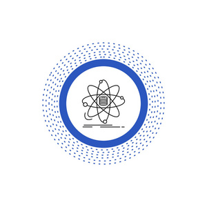 分析数据信息研究科学线图标。 矢量孤立插图