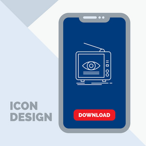 广告广播营销电视线路图标移动下载页面
