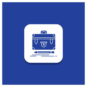 商务公文包商务财务管理组合符号图标蓝色圆形按钮