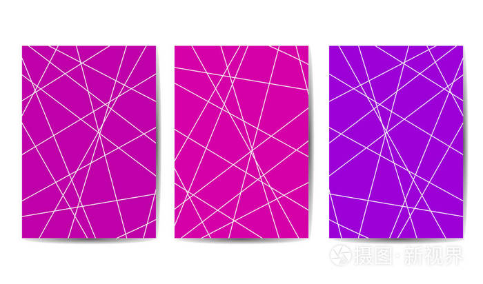 时髦的细线抽象形状构图. 矢量插图