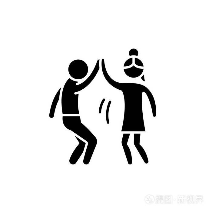 男人和女人是跳舞概念的标志, 例证