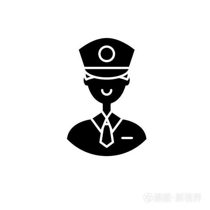 警察概念标志