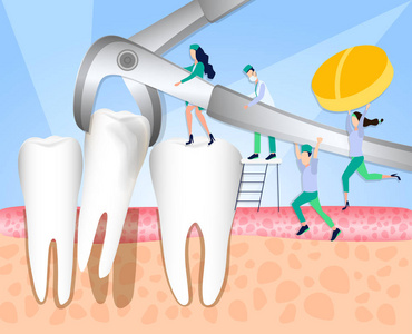 s tooth. Violation of enamel, tooth infection, bacteria. Dentist