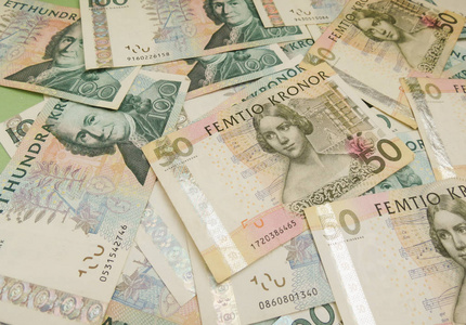 瑞典的瑞典货币sek作为背景有用