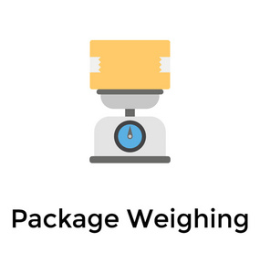 包装重量物流包裹平面图标设计图片