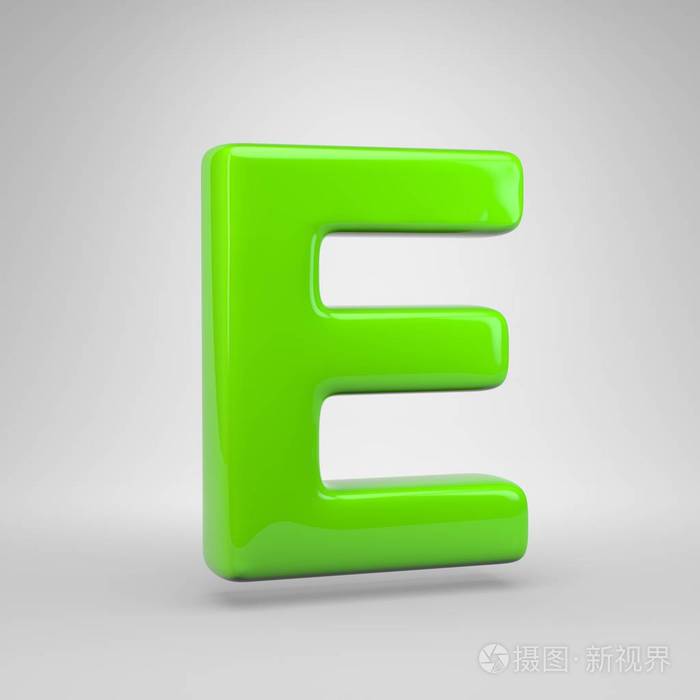 ufo绿色字母e大写.