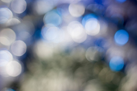 抽象的圣诞节背景蓝色和模糊