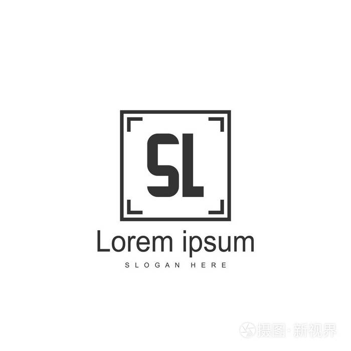 初始字母sl标志模板设计最小字母标志设计