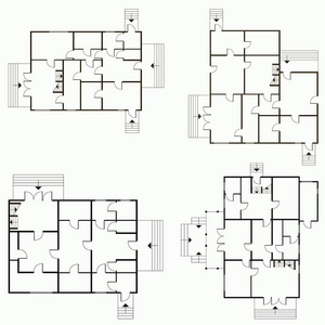 顶部视图背景中的建筑蓝图。 矢量技术项目背景图