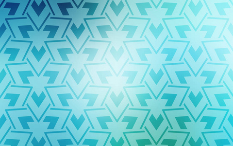 浅蓝绿色矢量模板与线条三角形。 现代抽象插图与彩色三角形。 壁纸模板。