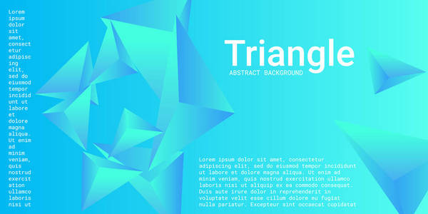 三角形背景。三维三角形的抽象构成