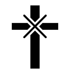 十字形十字符号字形图标设计图片