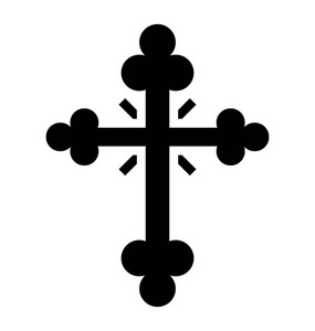 十字形十字符号字形图标设计