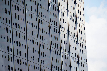 抽象的外部摩天大楼建筑模式