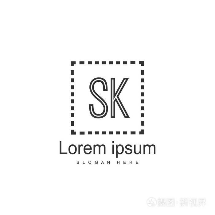 初信sk标志模板设计最小字母标志设计