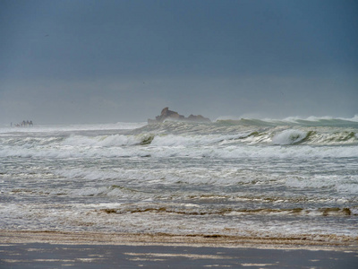 埃萨乌伊拉莫罗科海岸的大西洋风暴