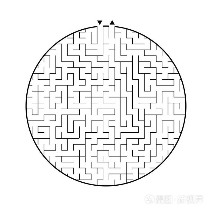 孩子们的游戏. 儿童拼图. 一个入口一个出口. 迷宫难题.