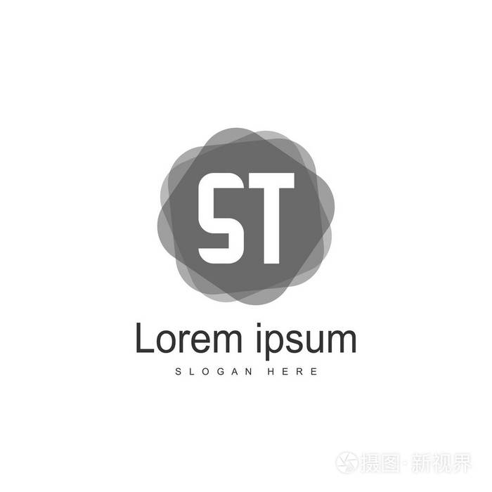 初始字母st标志模板简约字母标志设计