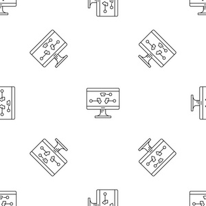 在监视器模式无缝向量的关系图图片