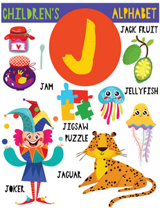 s alphabet with adorable animals and other things.Poster for kid