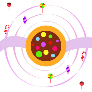 圣诞卡与糖果矢量背景
