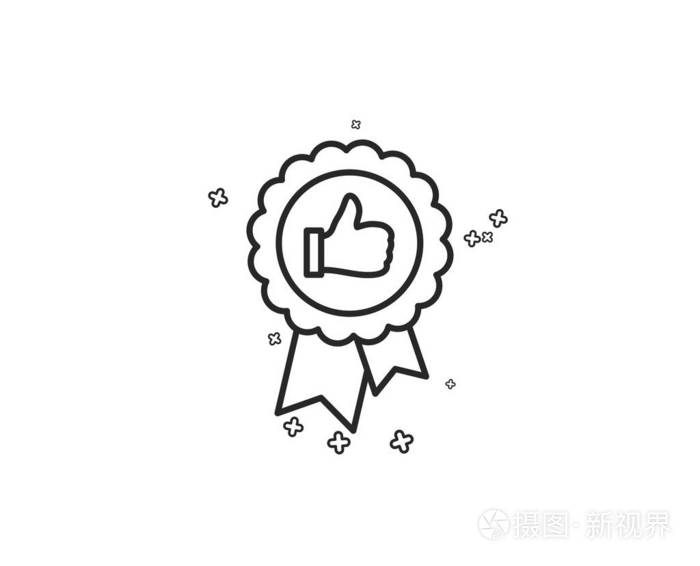 正反馈线图标颁发奖章符号奖励标志几何形状随机交叉元