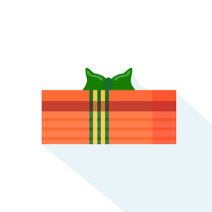 礼品盒包裹丝带假日礼物隔离平图片
