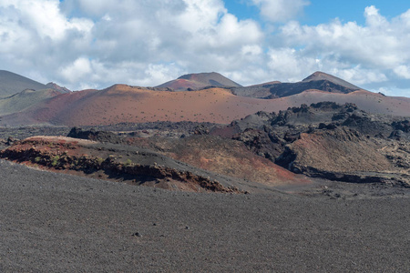 火山景观蒙特纳斯德尔福戈蒂曼法亚国家公园兰萨罗特加那利群岛西班牙