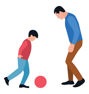 家庭平面图标设计踢足球