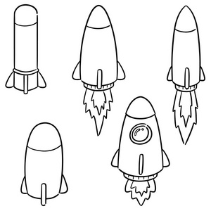火箭和太空船矢量集
